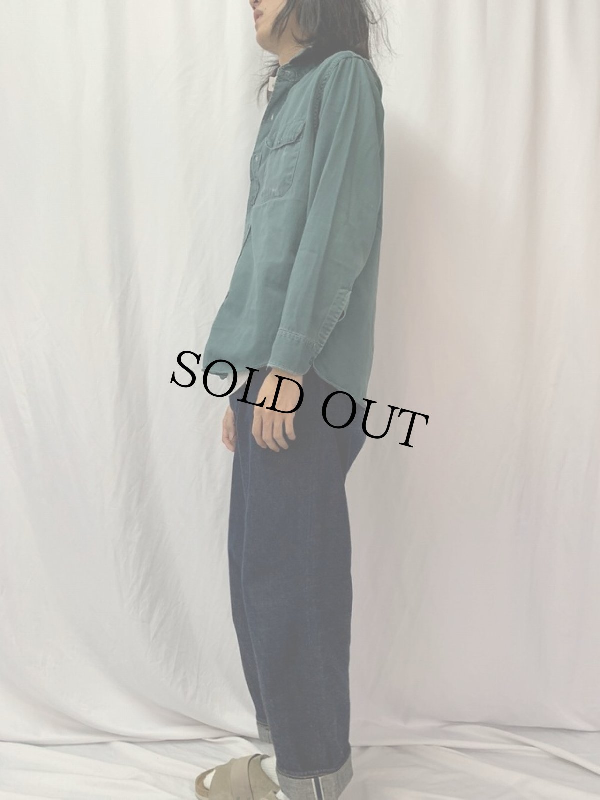 画像3: 60's BIG MAC "VAT DYED" マチ付き ワークシャツ (3)