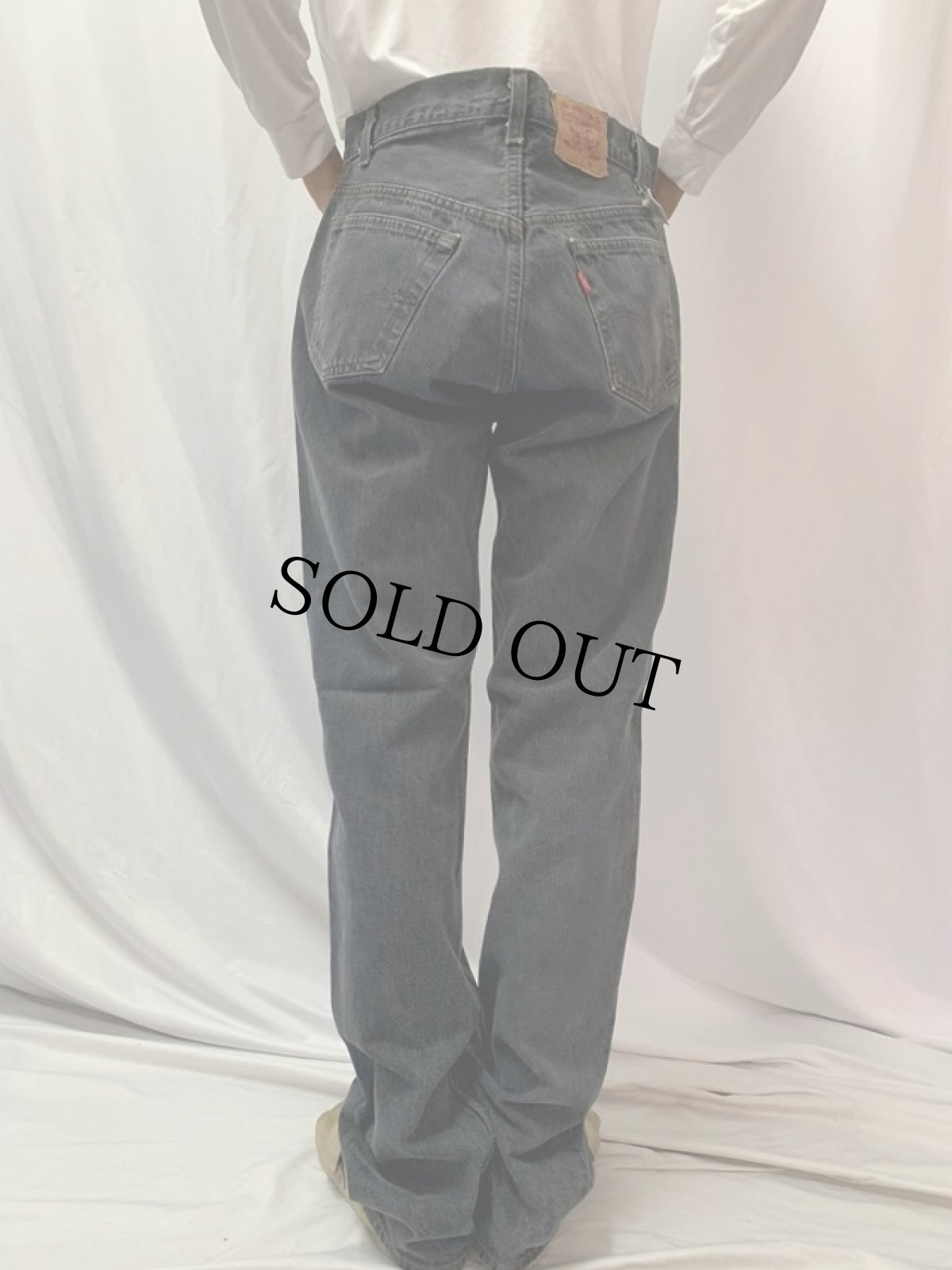 画像4: 90's Levi's 501 USA製 ブラックデニムパンツ W34 (4)