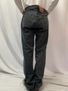 画像4: 90's Levi's 501 USA製 ブラックデニムパンツ W34 (4)