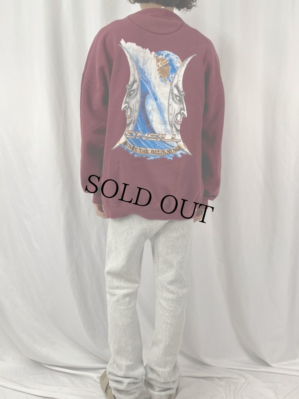 画像4: 90's O'NEILL USA製 イラストプリントスウェット XL (4)