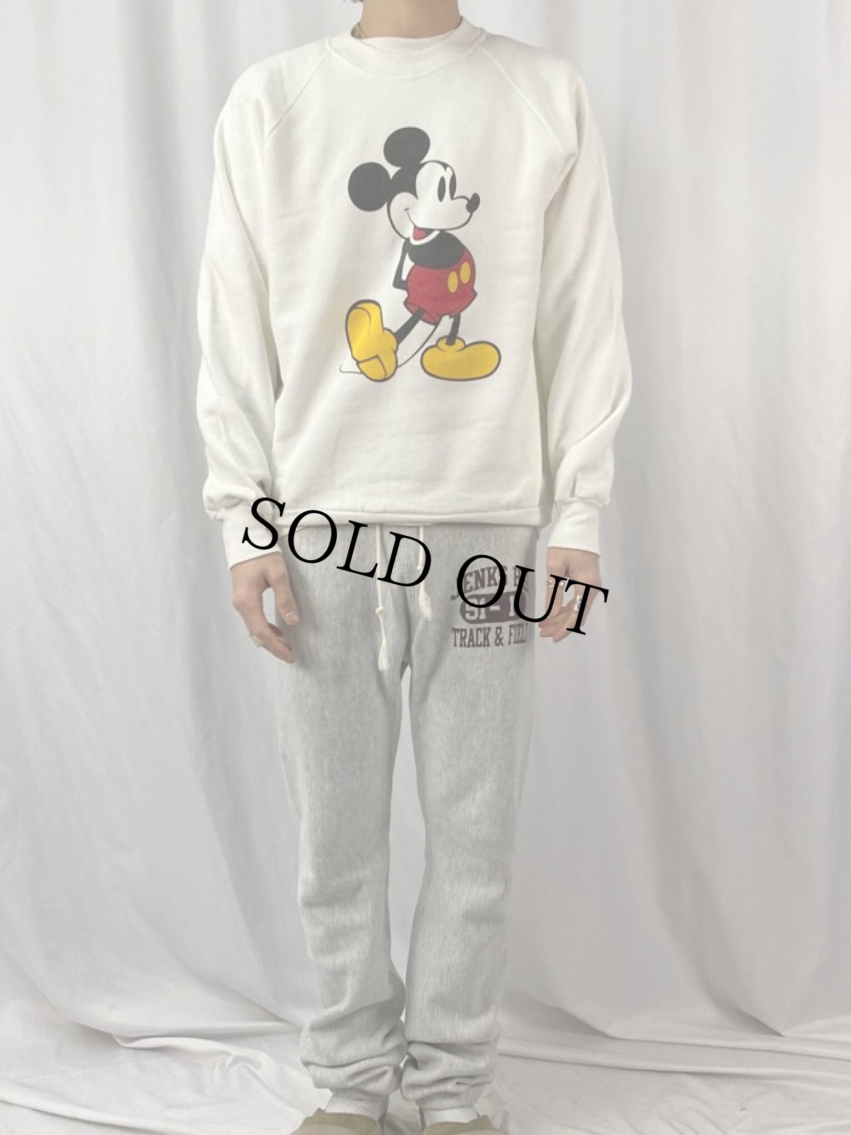 画像2: 90's Disney MICKEY MOUSE USA製 キャラクタープリントスウェット L (2)