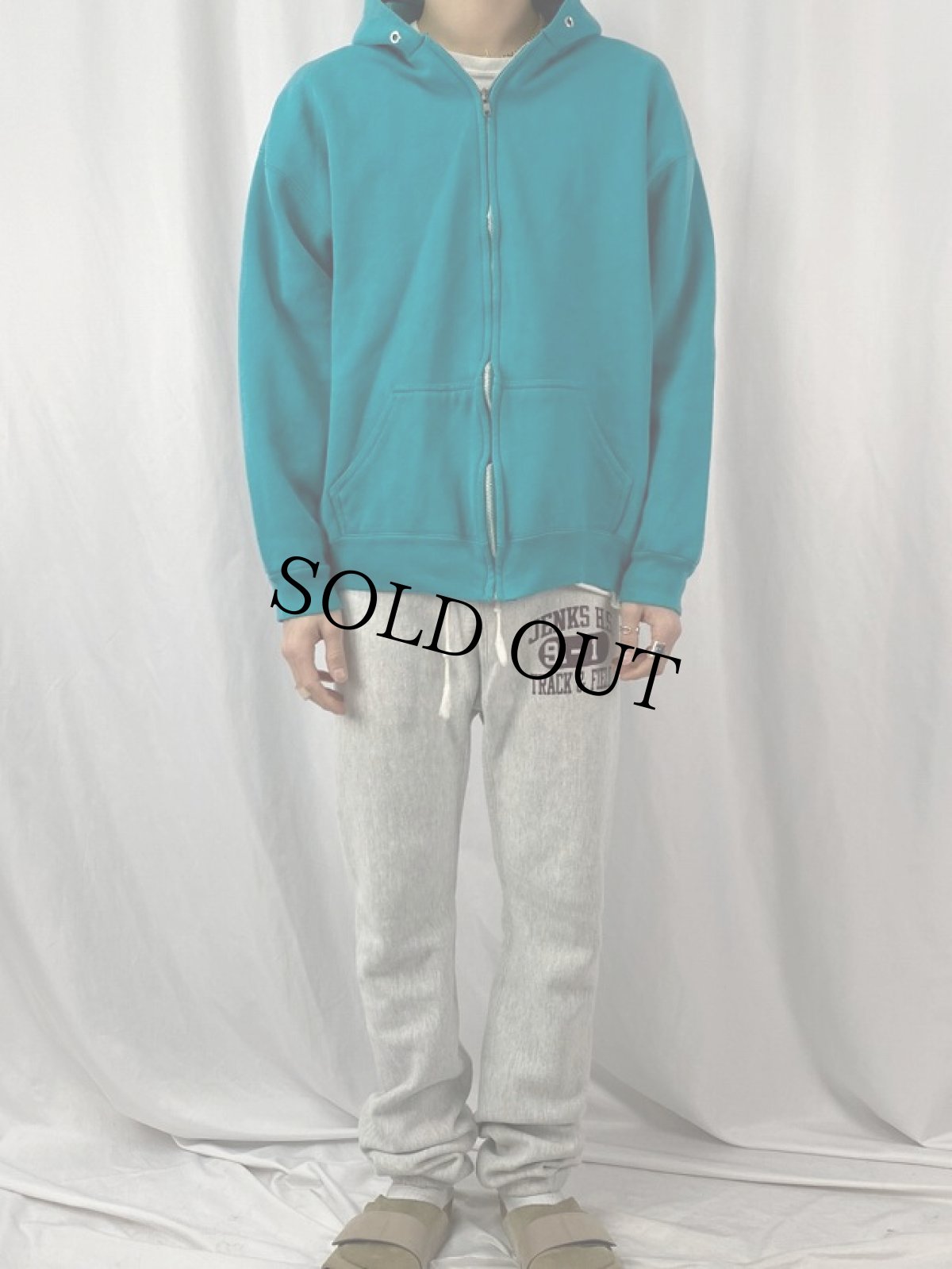 画像2: 90's TULTEX USA製 スウェットジップパーカー XL (2)