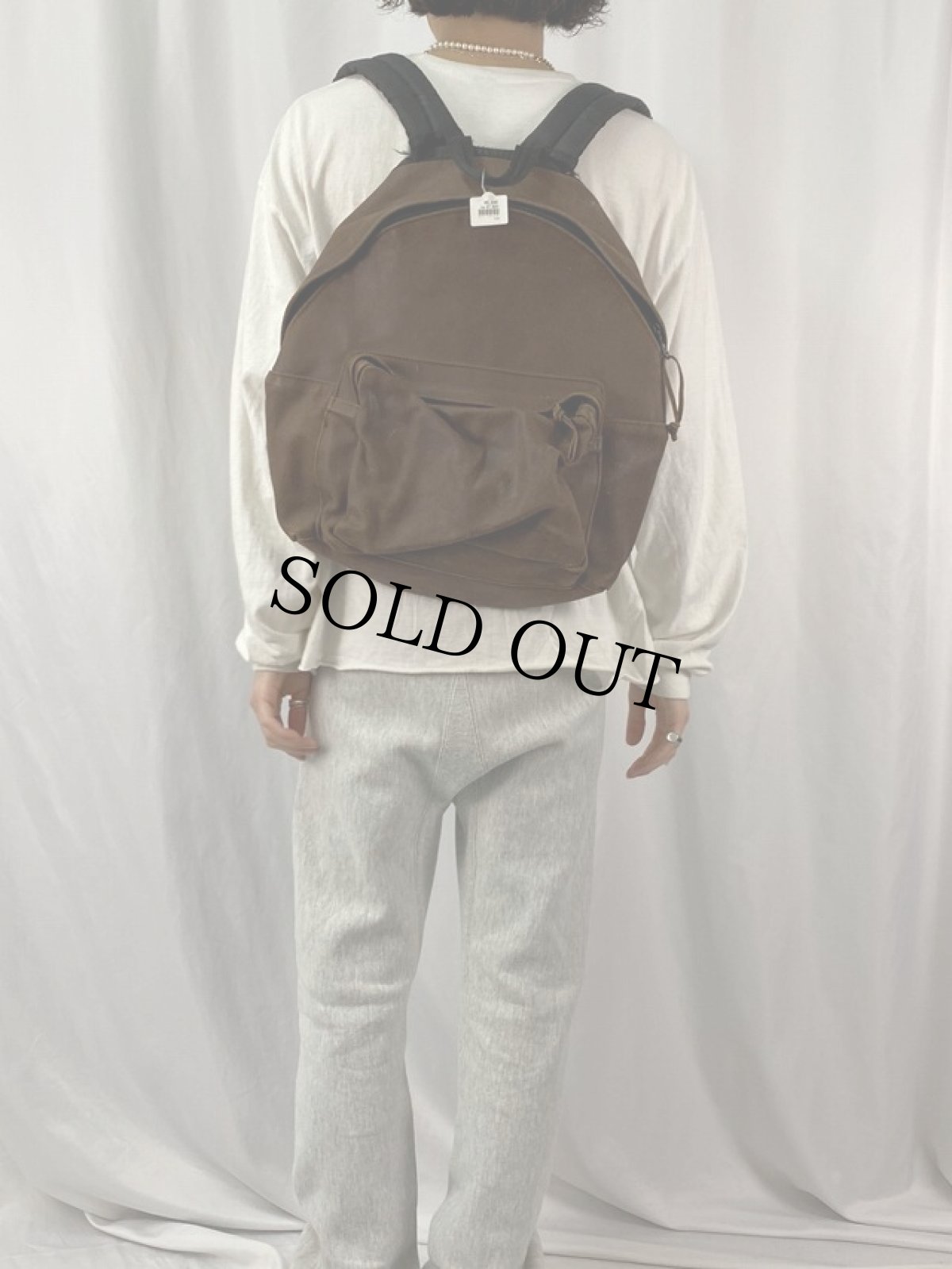 画像2: 90's EASTPAK USA製 レザーバックパック (2)