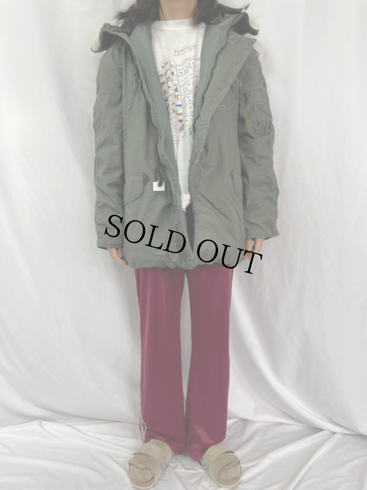 画像2: 80's U.S.AIR FORCE N-3B フライトジャケット LARGE (2)