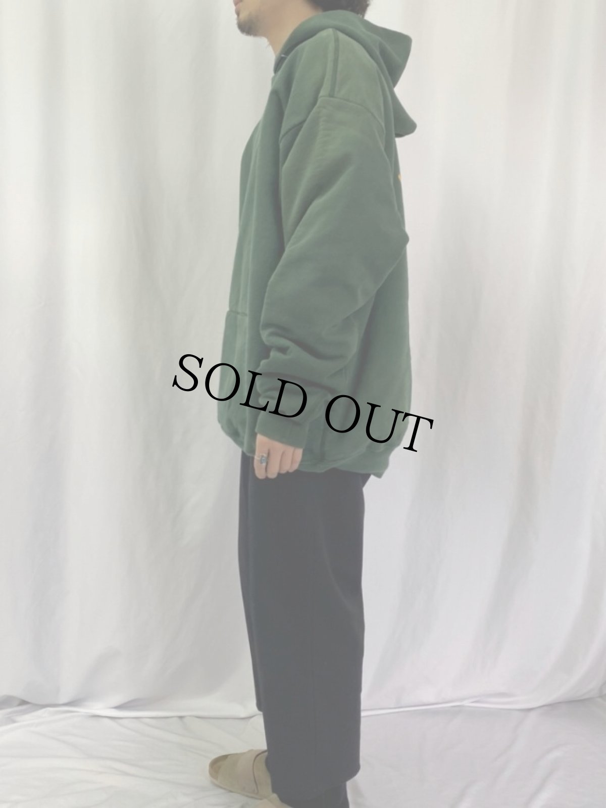 画像3: 90's USA製 "JAFLO TREE SERVICE" ダブルフェイス プリントスウェットフーディー 2XL (3)