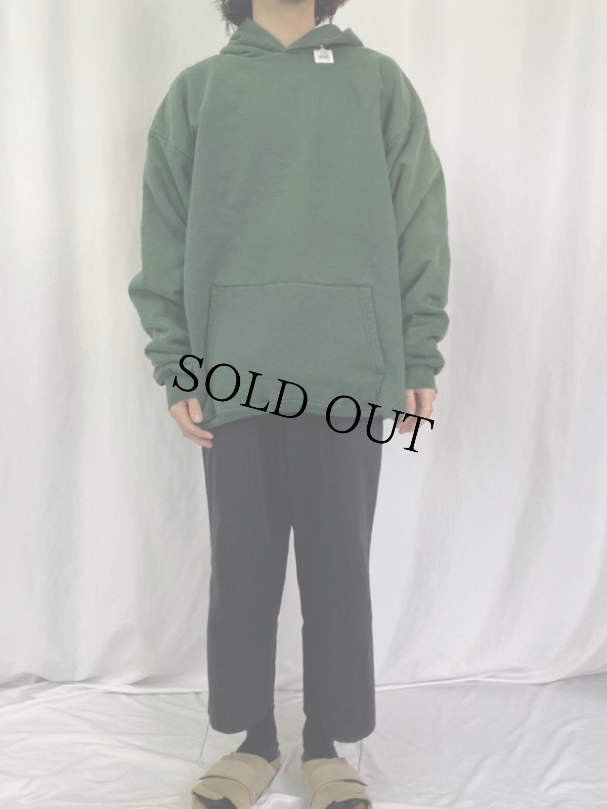 画像2: 90's USA製 "JAFLO TREE SERVICE" ダブルフェイス プリントスウェットフーディー 2XL (2)