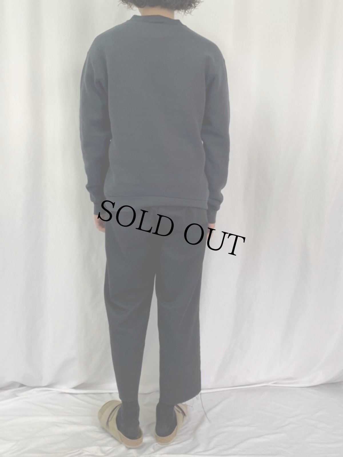 画像4: 90's BERNINA USA製 ミシンメーカー プリントスウェット BLACK L (4)