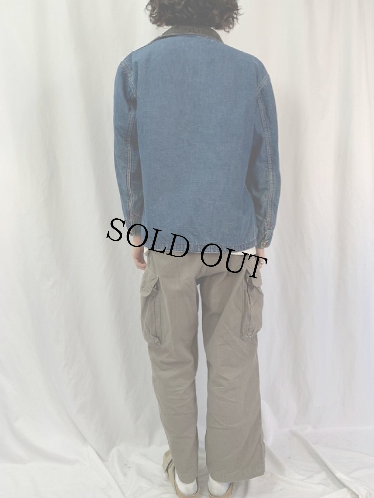 画像4: 60's BLUE BELL "QUALITY COAT" ブラケットライナー デニムカバーオール SIZE 40 (4)
