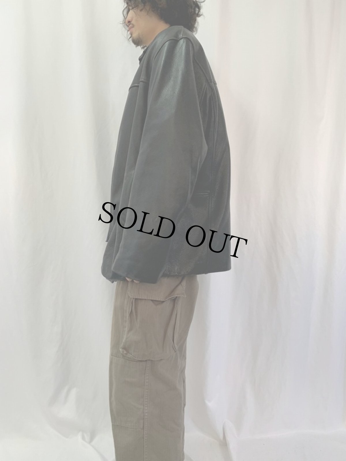 画像3: ライナー付き レザージャケット BLACK XL (3)