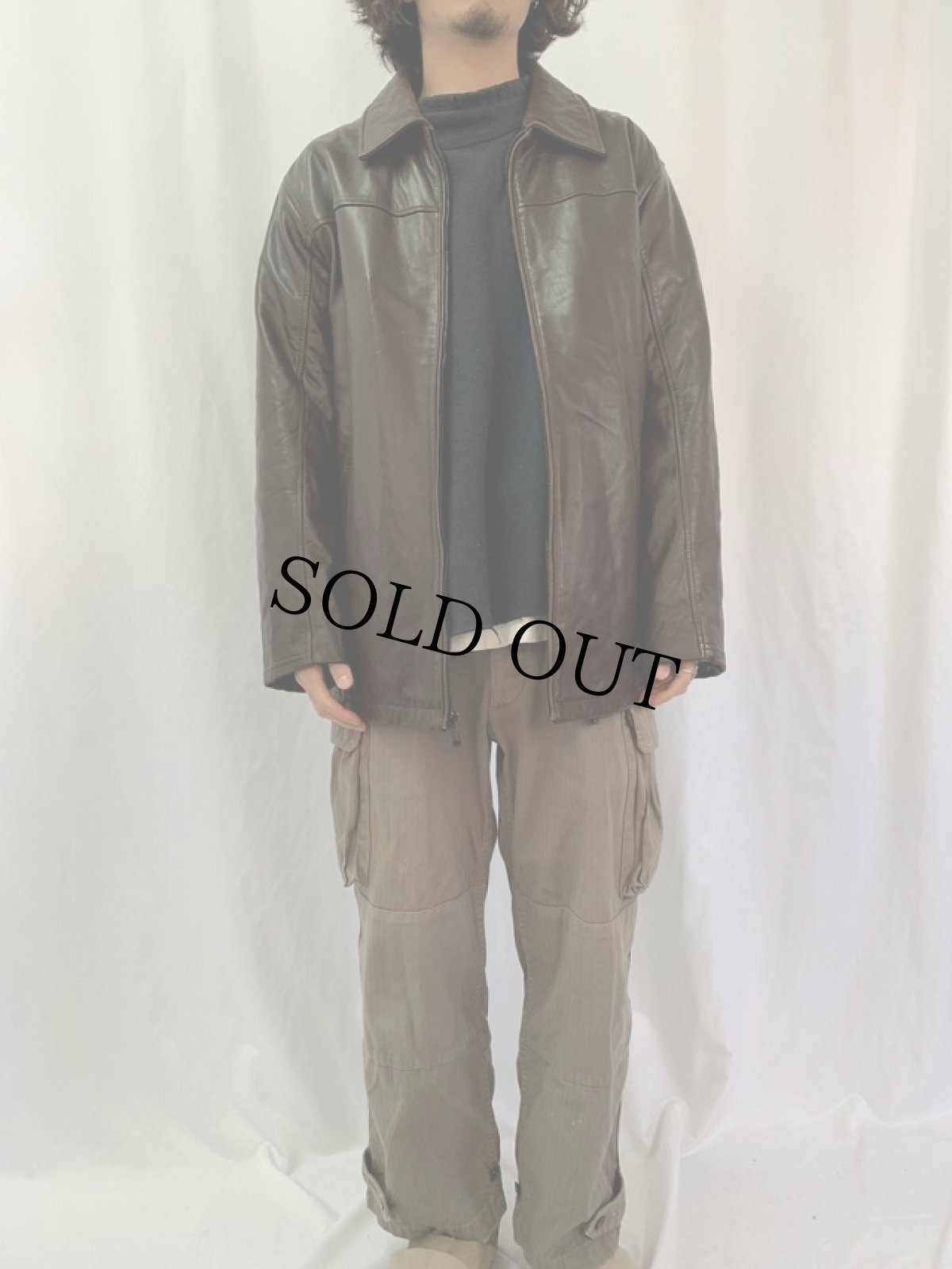 画像2: ライナー付き レザージャケット XL (2)