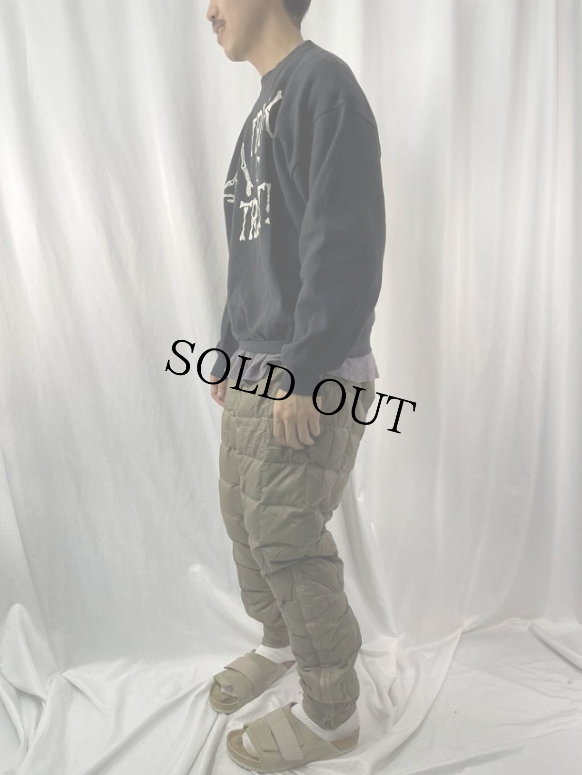 画像3: 90's USA製 "TRICK OR TREAT!" ガイコツプリントスウェット XL (3)