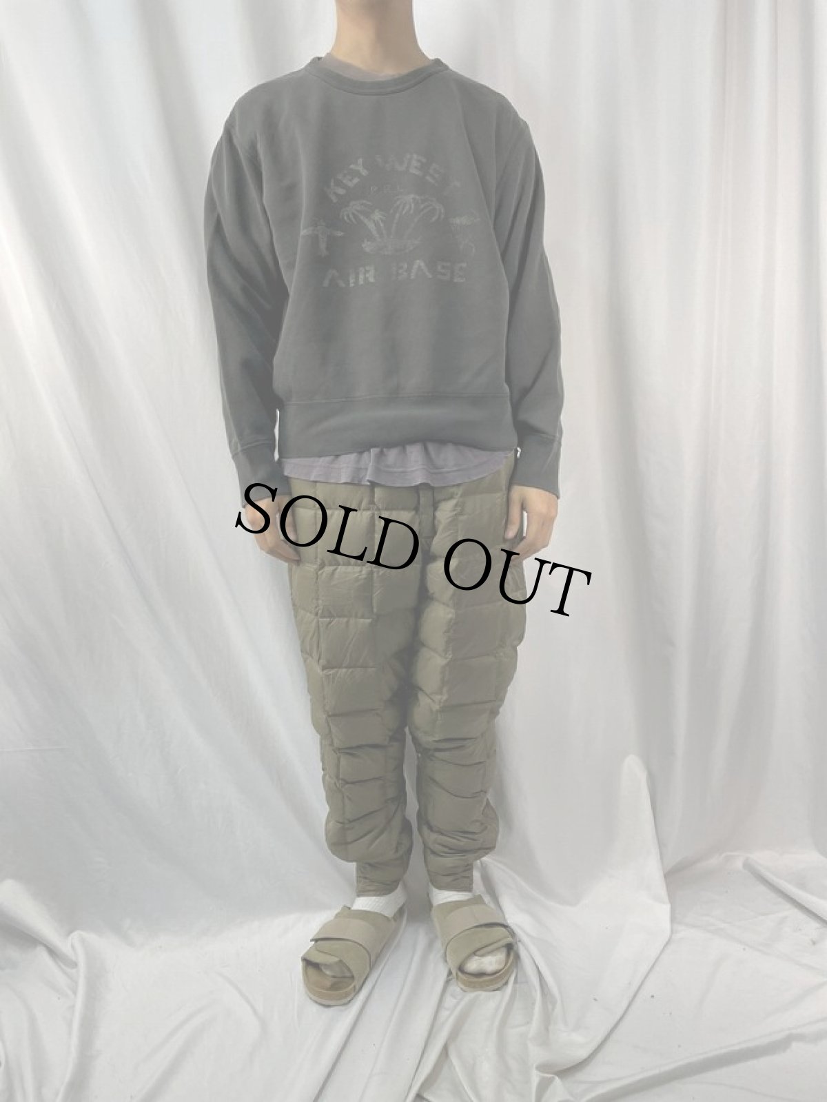 画像2: 90's〜 POLO Ralph Lauren "KEY WEST AIR BASE" プリントスウェット L (2)