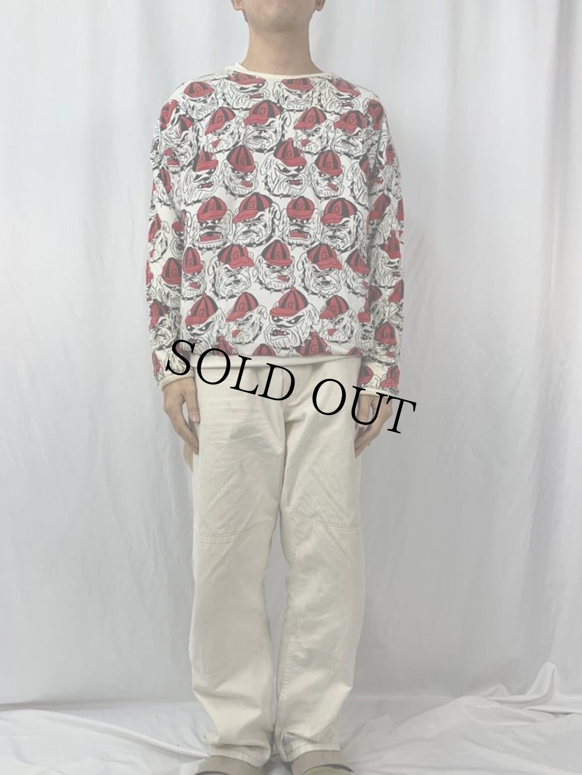 画像3: 80〜90's GEORGIA BULLDOGS 中綿入り リバーシブルスウェット (3)