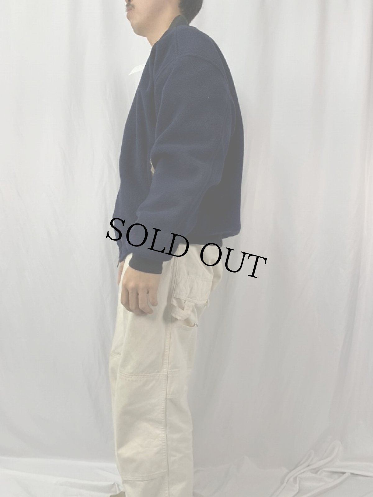 画像3: 90's MA-1 TYPE フリースジャケット L (3)