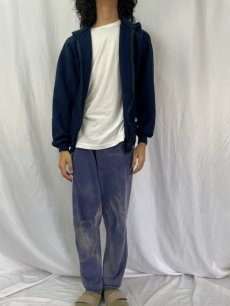 画像2: 2000's RUSSELL ATHLETIC USA製 スウェットジップパーカー NAVY L (2)