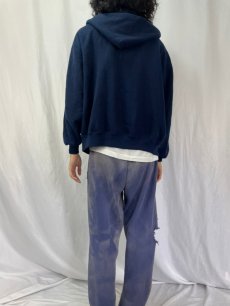 画像4: 2000's RUSSELL ATHLETIC USA製 スウェットジップパーカー NAVY L (4)