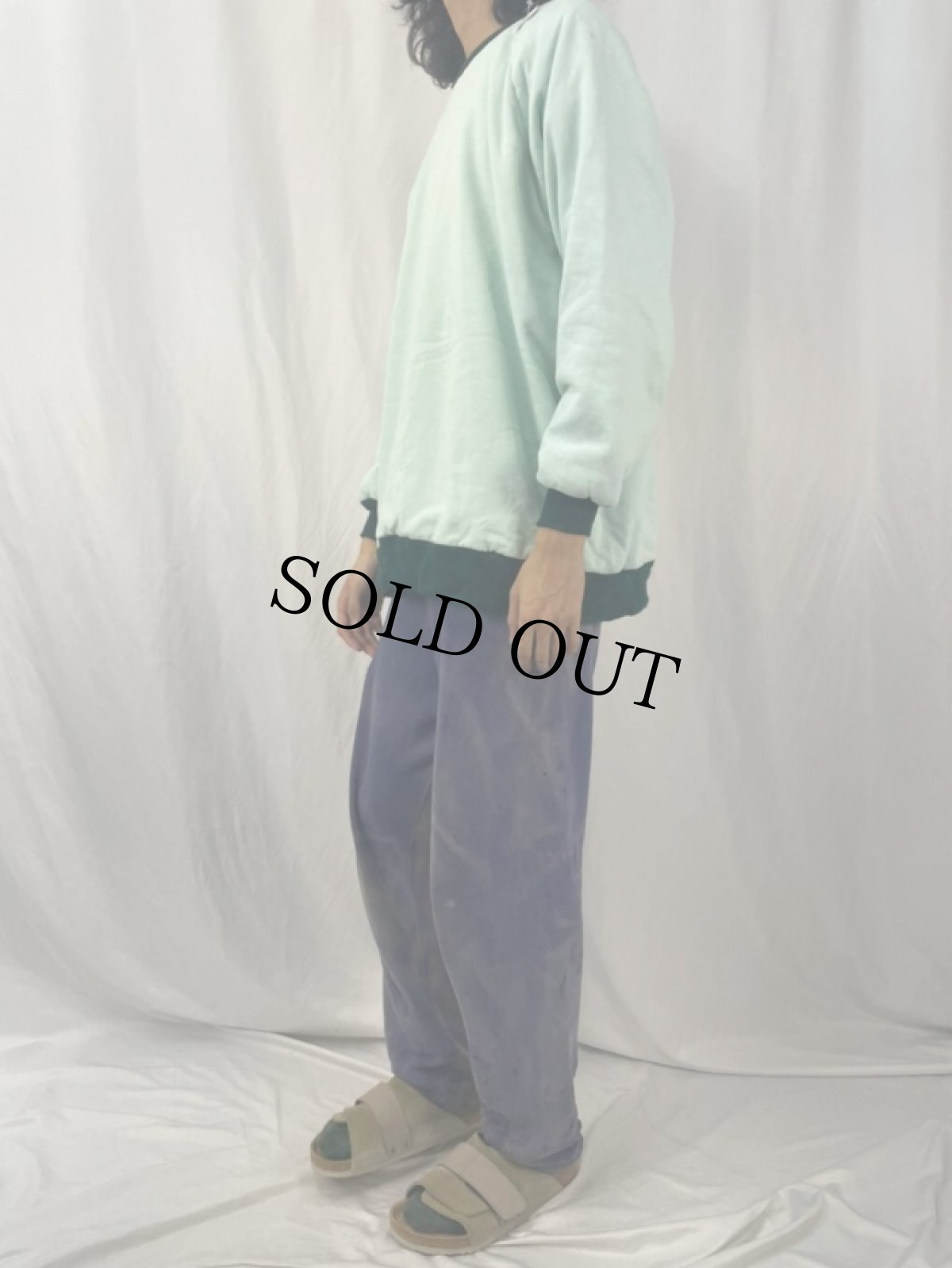 画像3: 80〜90's 2トーンカラー ダブルフェイス ラグランスウェット (3)