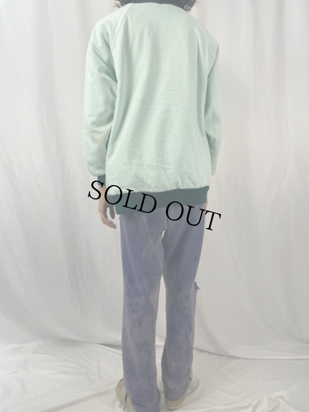 画像4: 80〜90's 2トーンカラー ダブルフェイス ラグランスウェット (4)