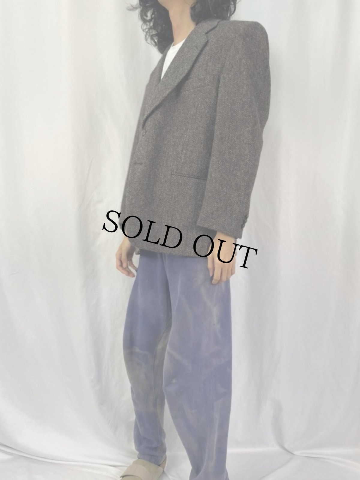 画像3: 90's Harris Tweed CANADA製 ツイードテーラードジャケット (3)