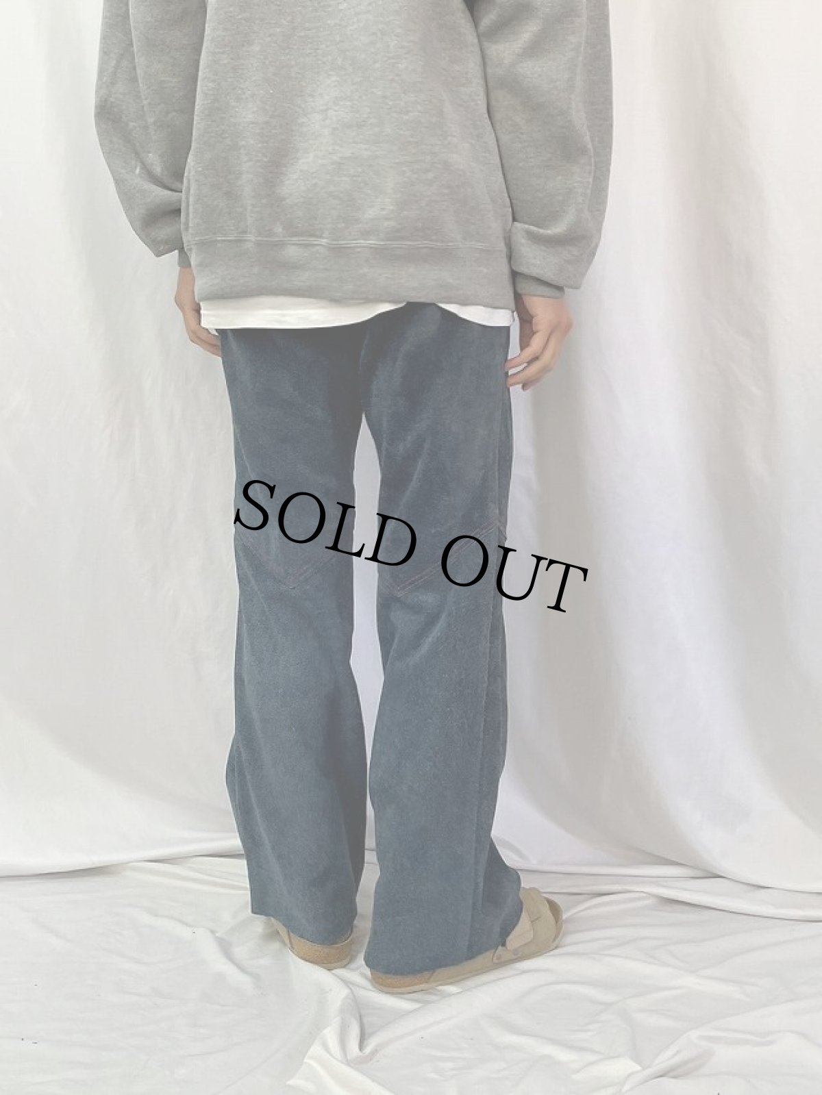 画像7: 70's AMF Harley-Davidson スウェードフレアパンツ W33 (7)