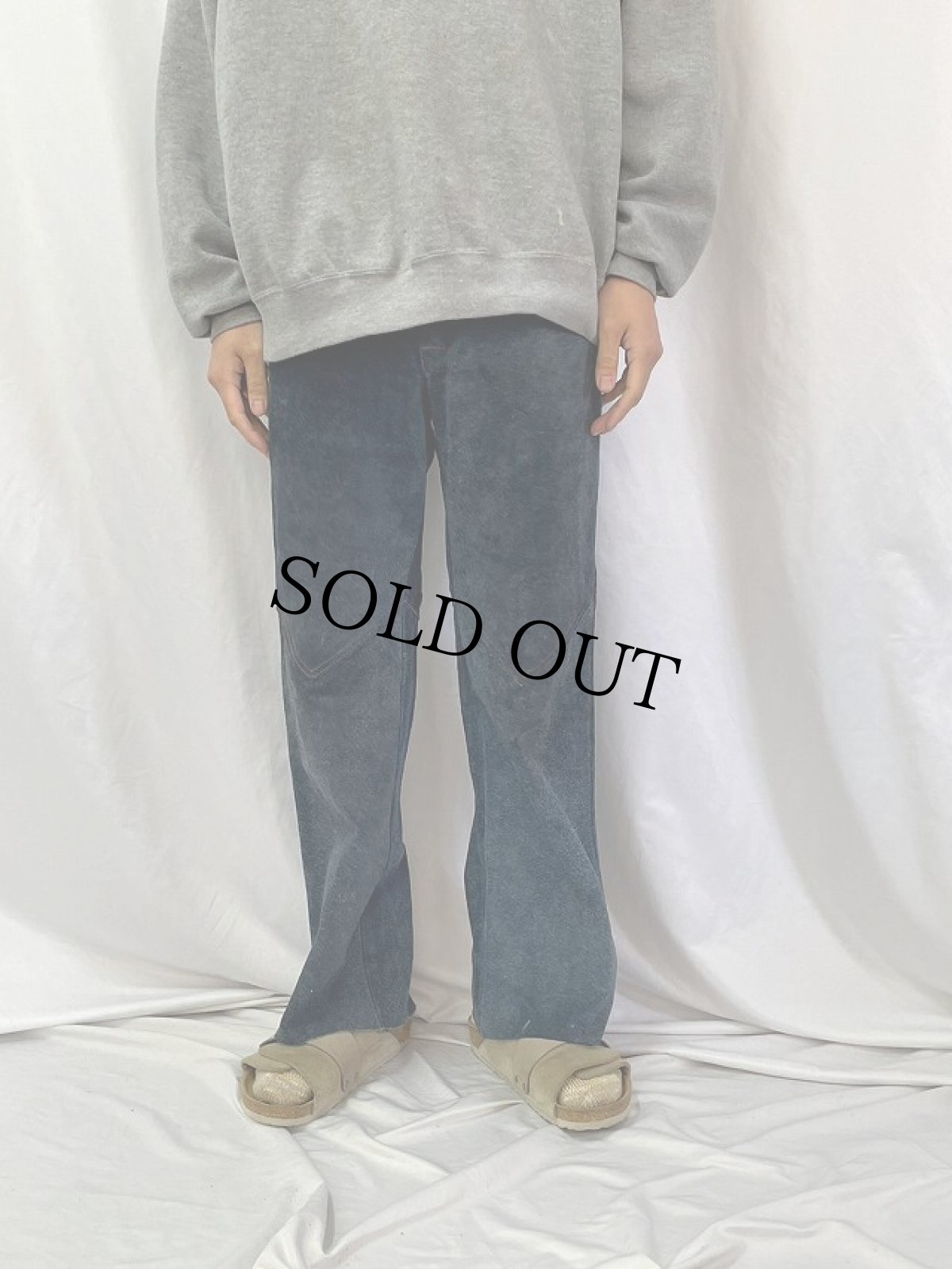 画像5: 70's AMF Harley-Davidson スウェードフレアパンツ W33 (5)