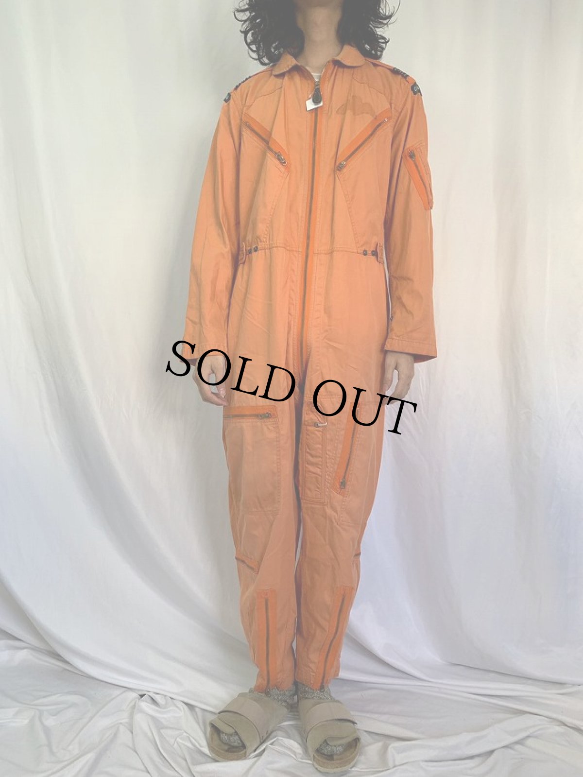 画像2: 60's U.S.AIR FORCE SENIOR PILOT "K-2B" VERY LIGHT ORANGE FLYING SUIT MEDIUM-REGULAR (2)