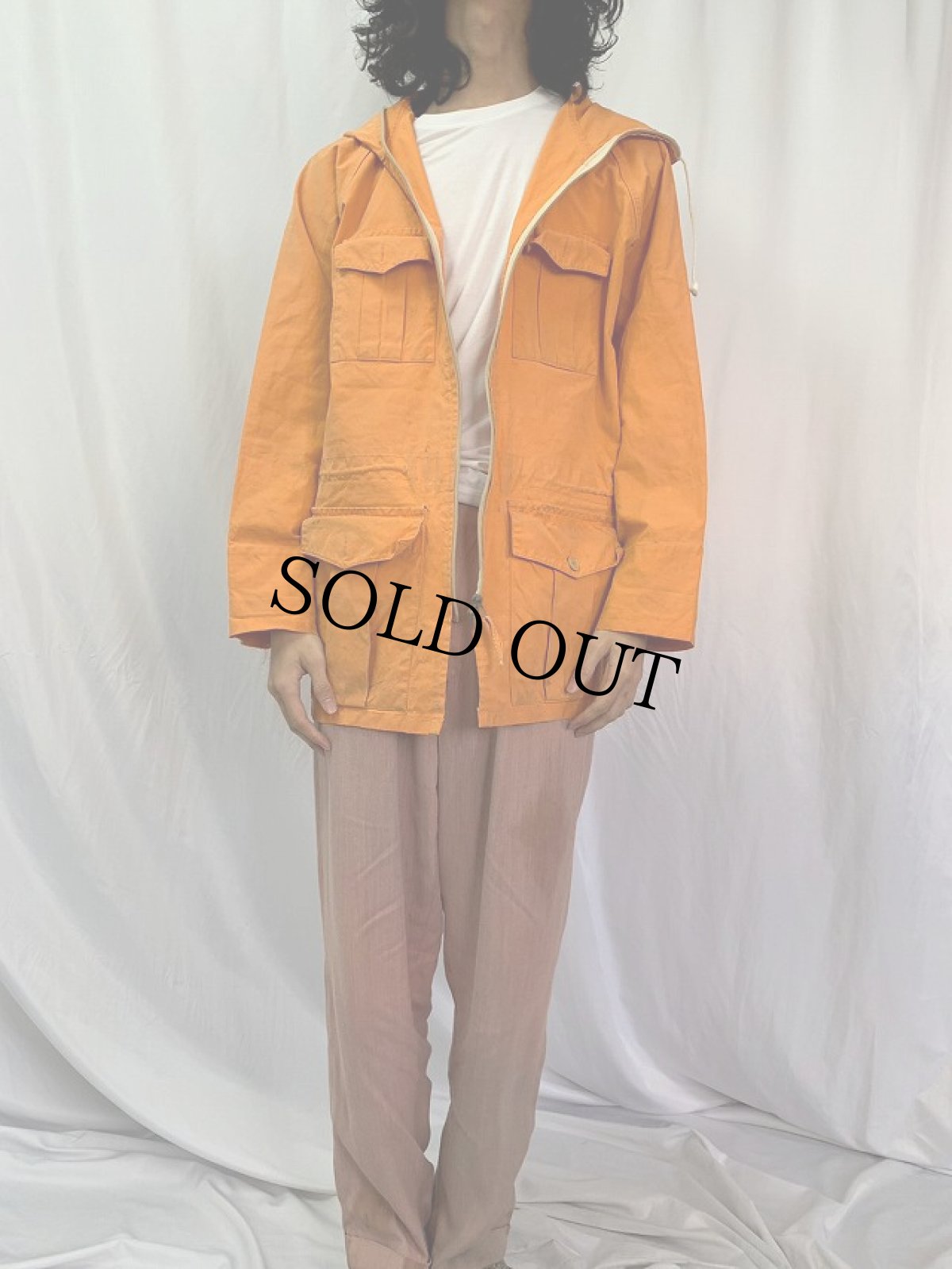 画像2: 50-60's BLACKS OF GREENOCK BRITAIN製 "Ventile" ジップフーデッドジャケット L (2)