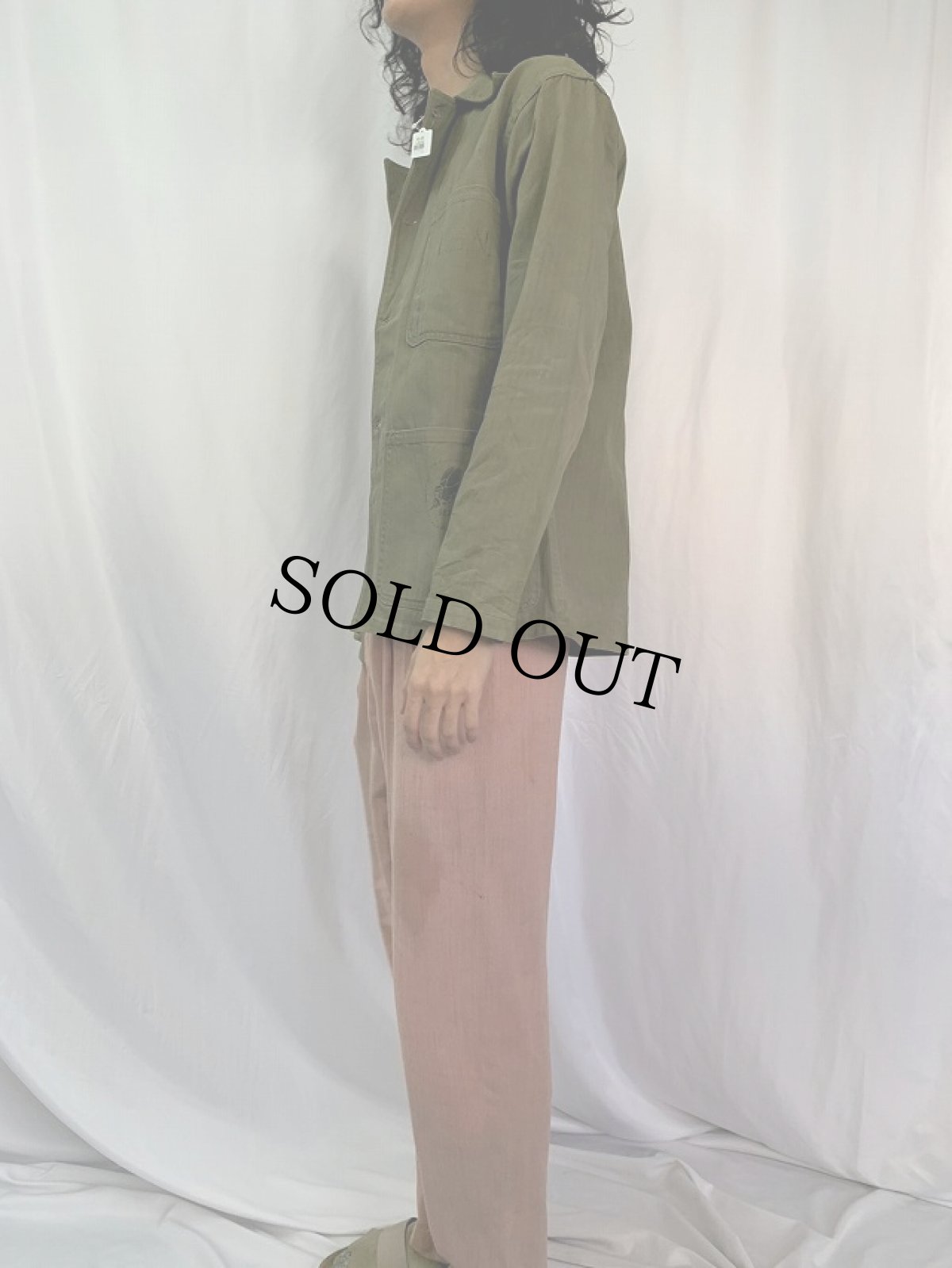 画像3: 40's U.S.NAVY N-3 "SEABEES" ステンシル入り HBTジャケット SIZE34 (3)