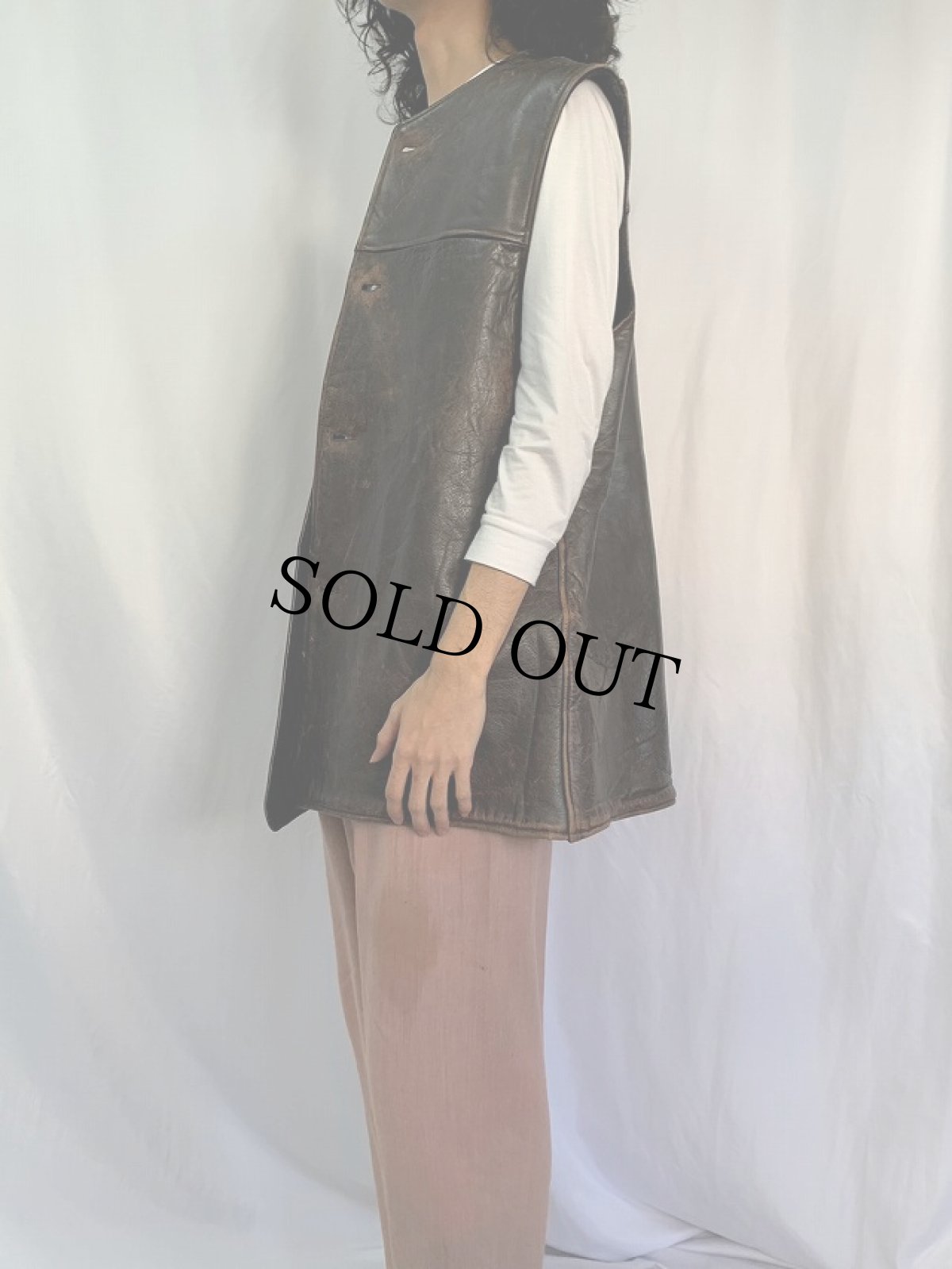 画像3: 1910's WW1 U.S.Military ジャーキンベスト (3)