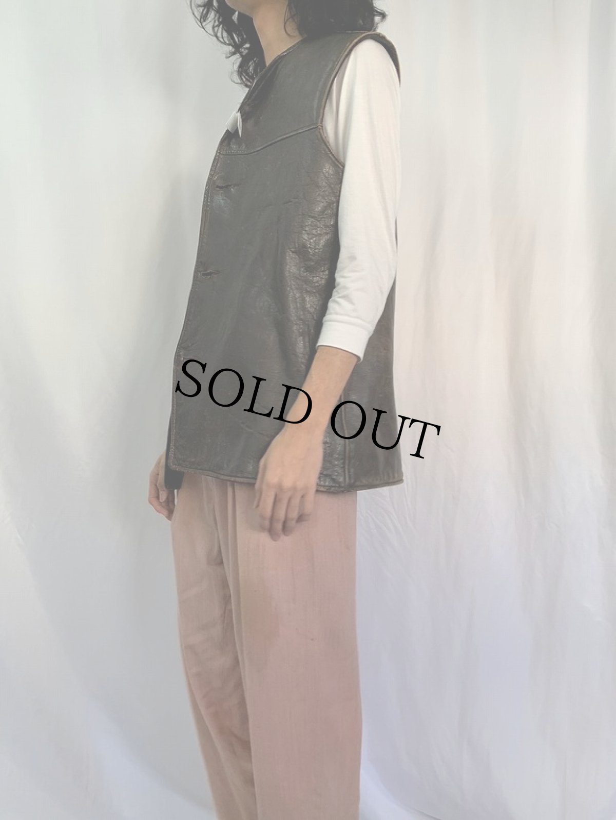 画像3: 1910's WW1 U.S.Military ジャーキンベスト (3)