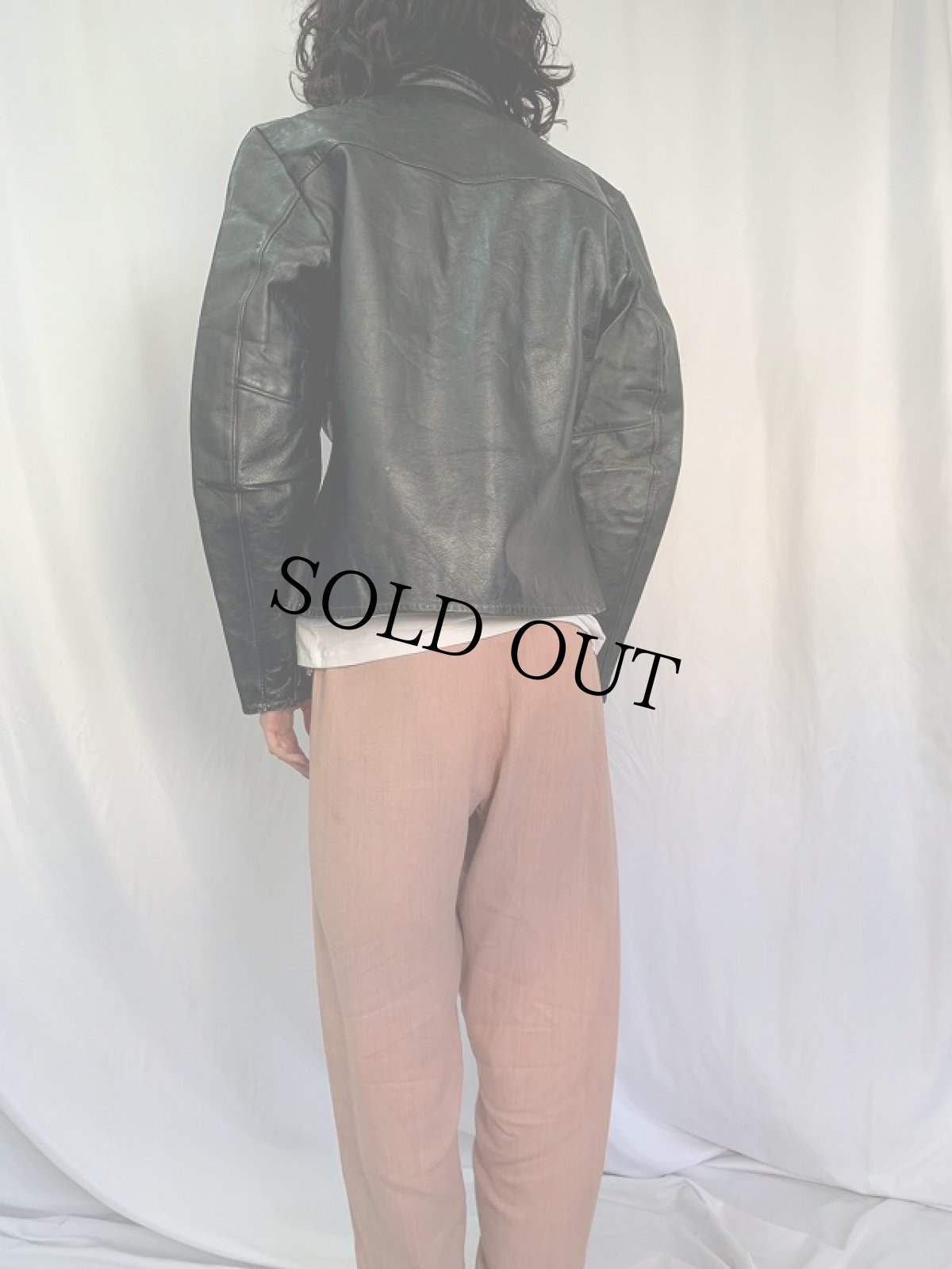 画像4: 60-70's AMF Harley-Davidson シングルライダースジャケット BLACK SIZE 42 (4)