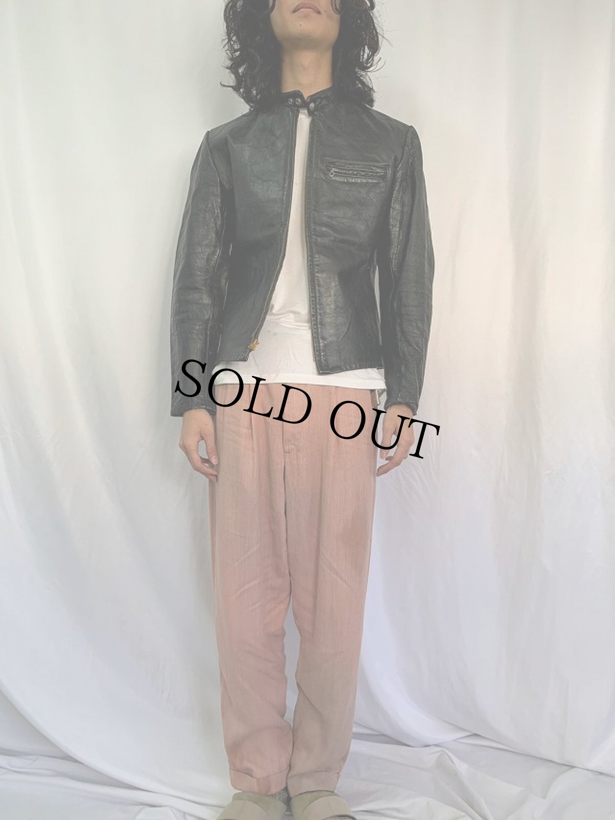 画像2: 60's AMF Harley-Davidson シングルライダースジャケット BLACK SIZE 38 (2)