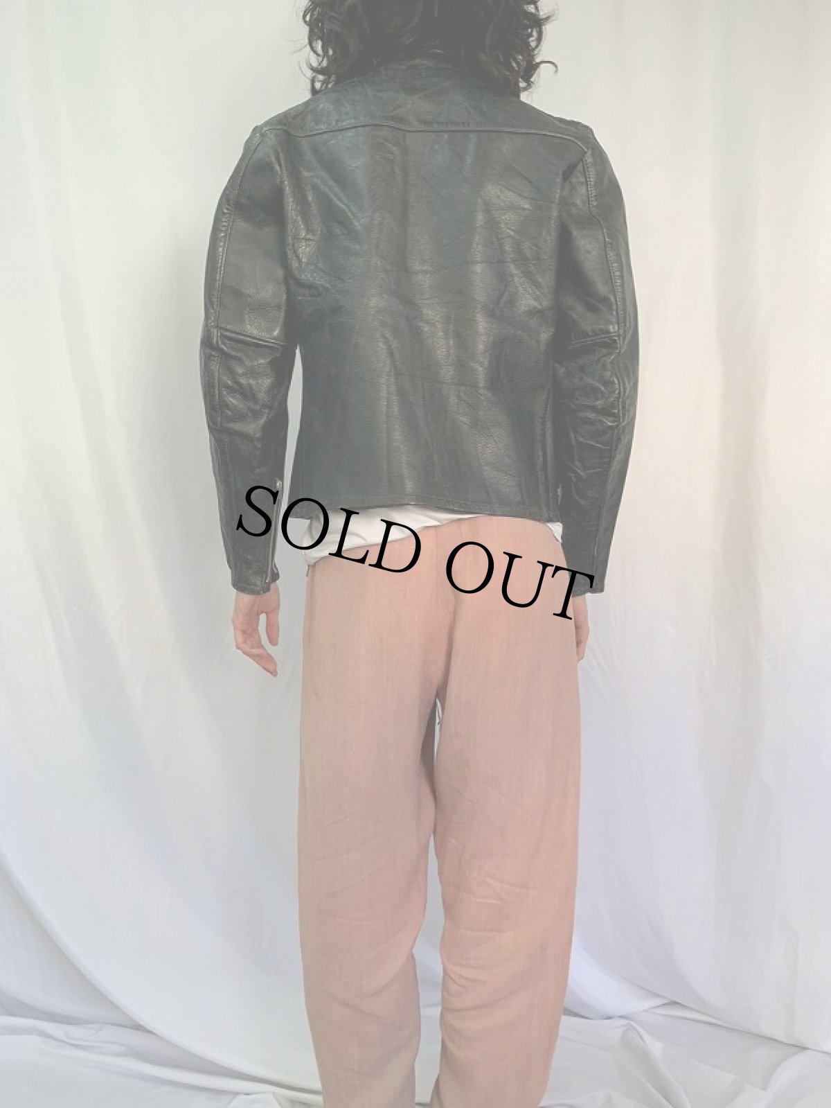 画像4: 60's AMF Harley-Davidson シングルライダースジャケット BLACK SIZE 38 (4)