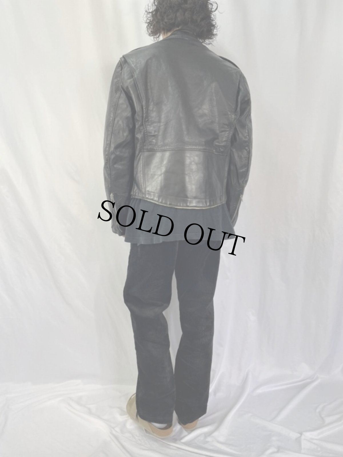 画像4: 60's Brooks Leather Sportswear ダブルライダースジャケット (4)