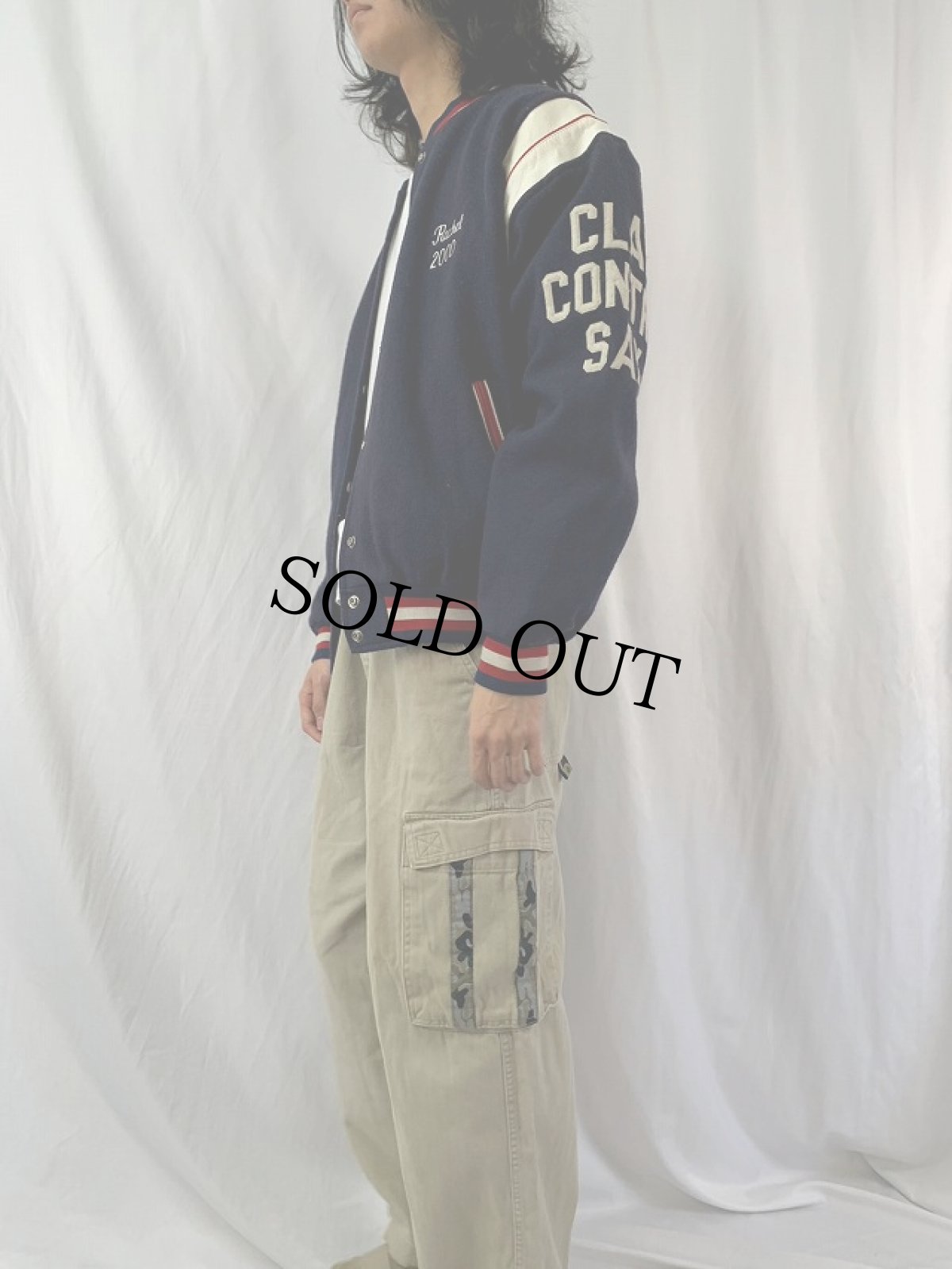 画像3: 〜80's USA製 "ROCKETS" ウールスタジャン 48 (3)