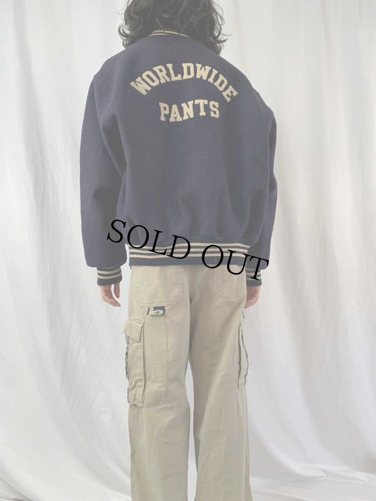 画像4: 〜80's EBBETS FIELD USA製 "WORLDWIDE PANTS" ウールスタジャン XL (4)