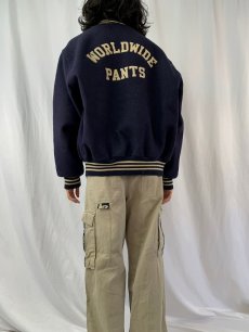 画像4: 〜80's EBBETS FIELD USA製 "WORLDWIDE PANTS" ウールスタジャン XL (4)