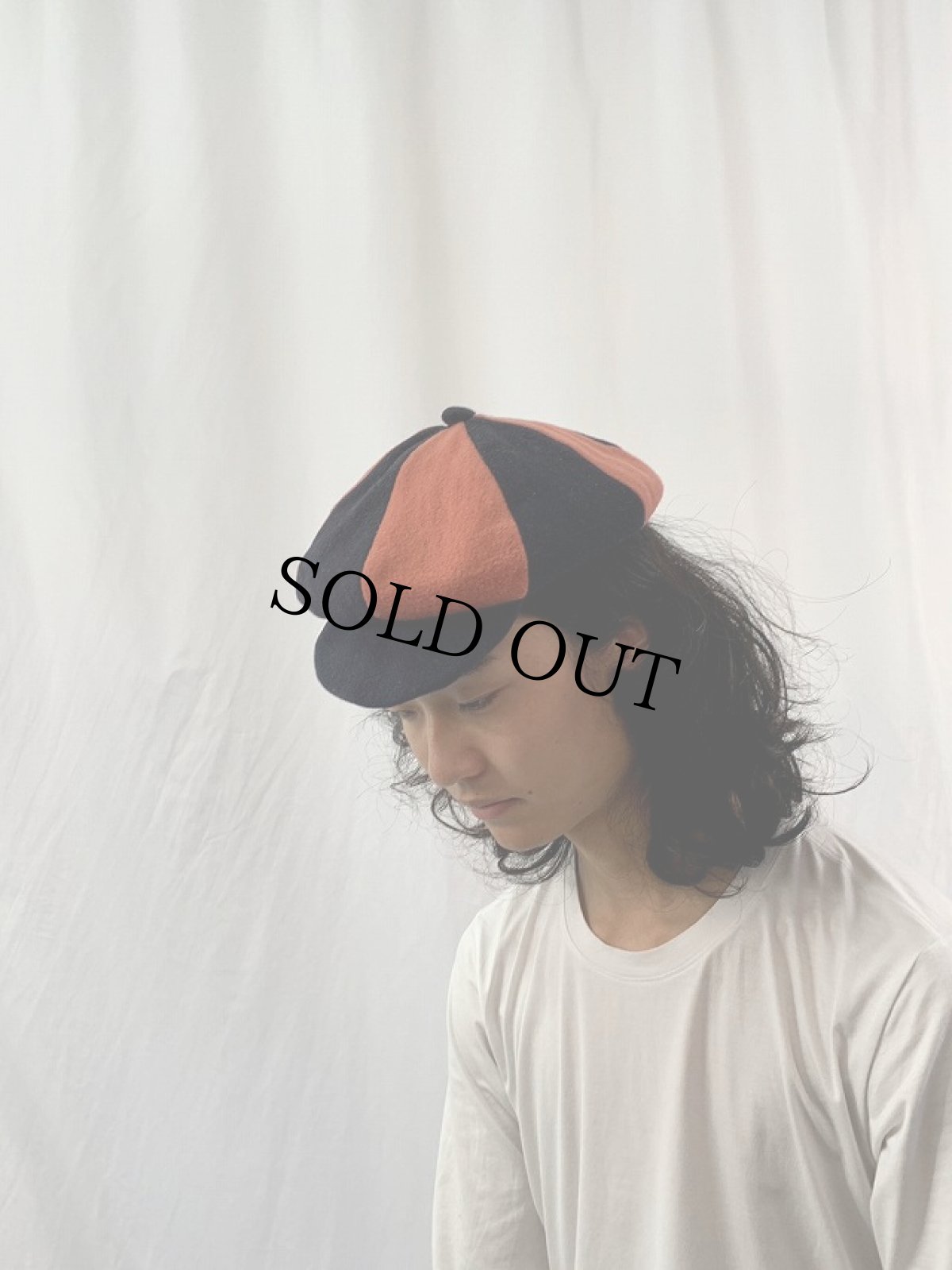 画像2: 60〜70's ハンドメイド フランネルキャスケット (2)