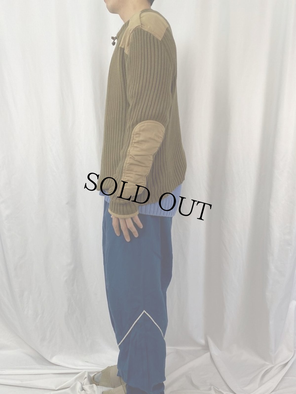 画像3: POLO Ralph Lauren "BRITISH ARMY TYPE" コットンニット コマンドセータ L (3)