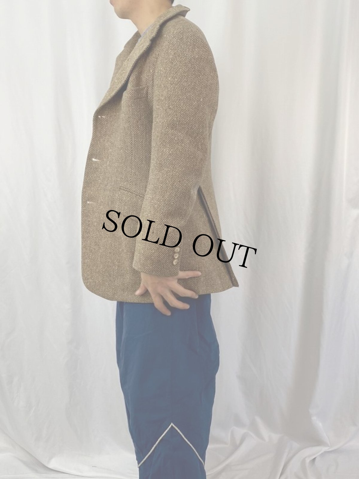 画像3: 70's POLO Ralph Lauren Neiman-Marcus別注 大文字タグ ツイードテーラードジャケット SIZE40R (3)