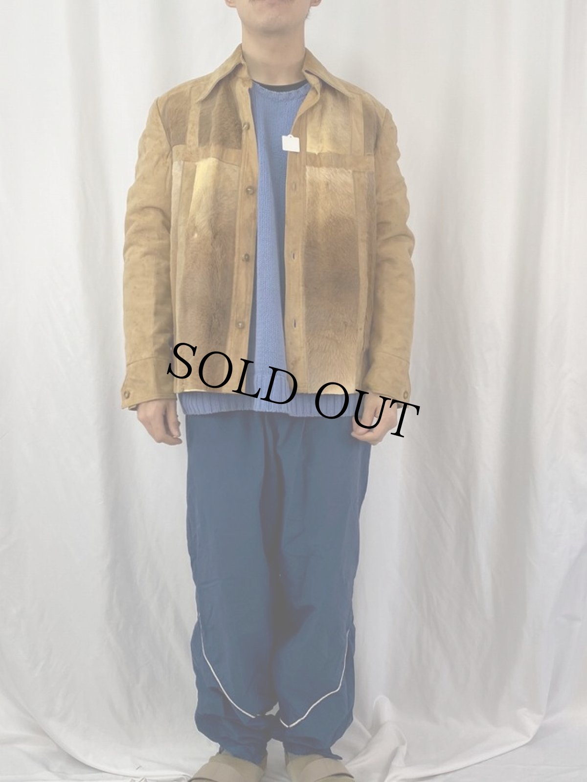 画像2: 60's Robert Lewis ハラコ×スウェードジャケット SIZE40 (2)