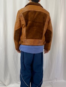 画像4: 70's PIONEER WEAR 裏ボア コンビレザージャケット SIZE40 (4)