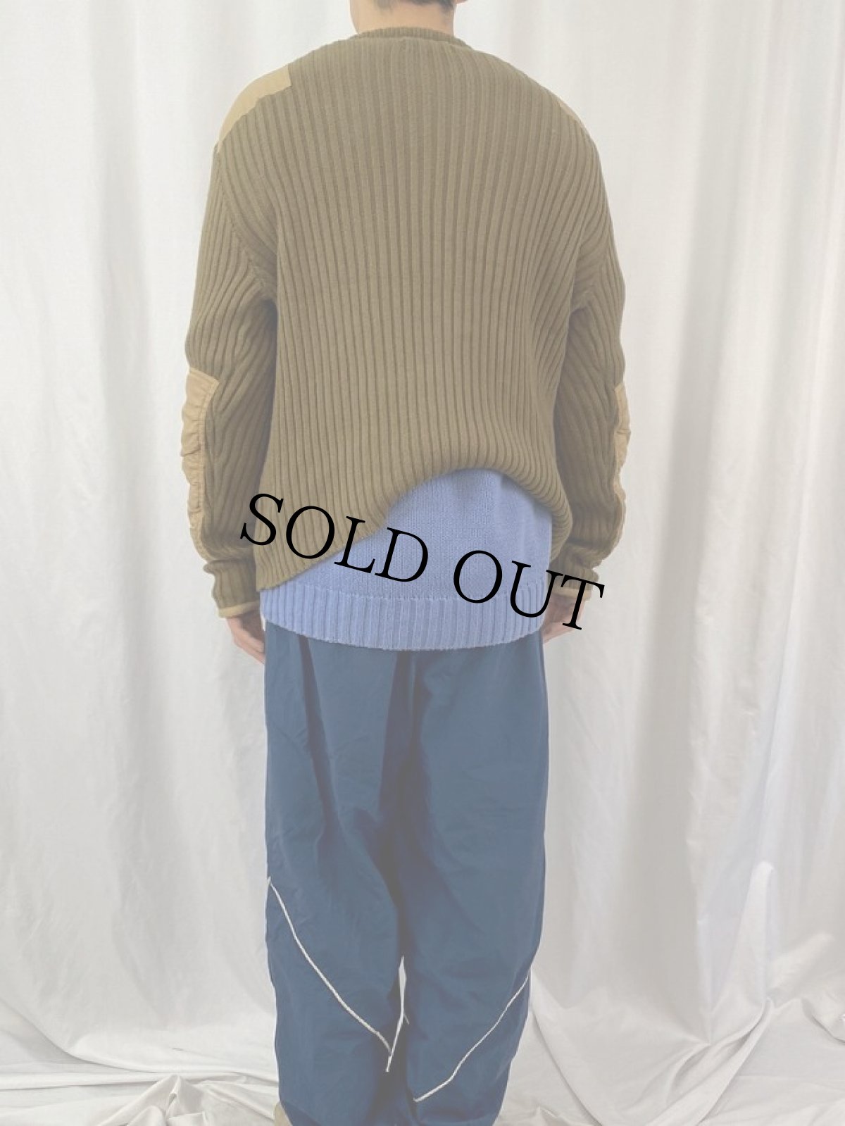 画像4: POLO Ralph Lauren "BRITISH ARMY TYPE" コットンニット コマンドセータ L (4)