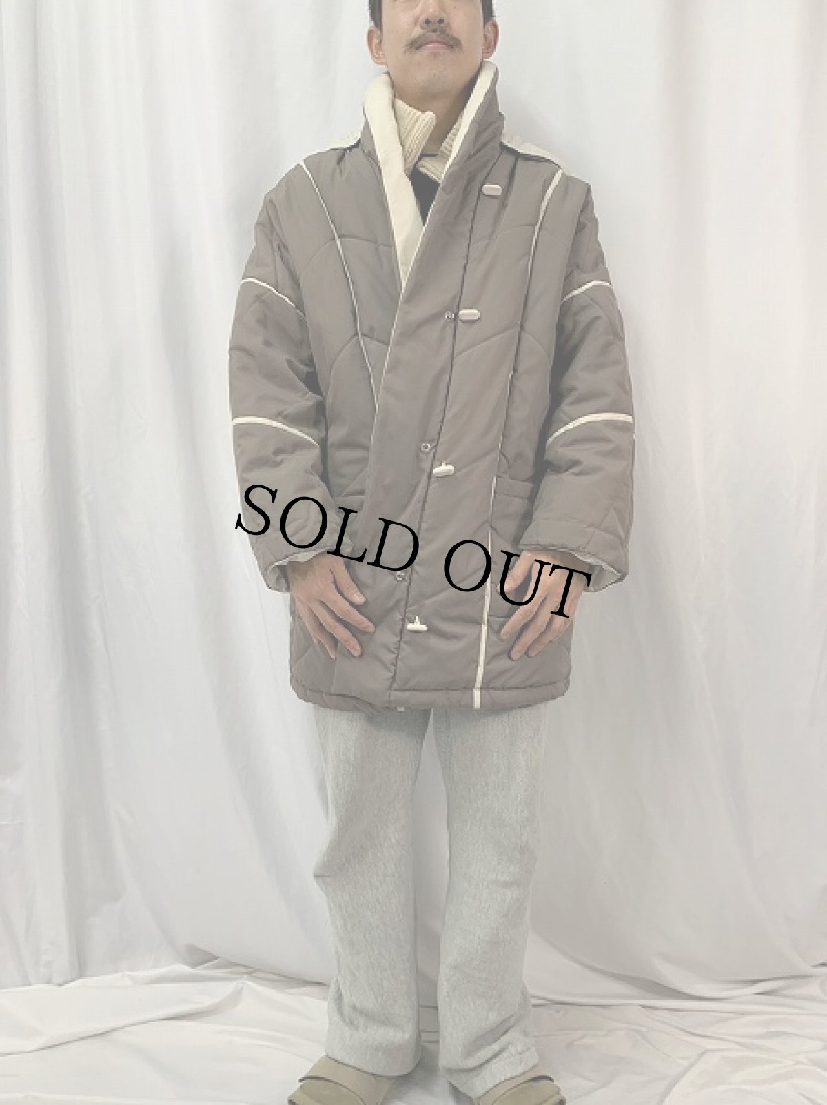 画像2: 80〜90's 中綿入り デザインフードコート (2)