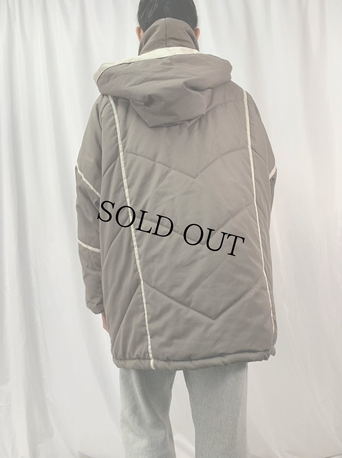 画像4: 80〜90's 中綿入り デザインフードコート (4)