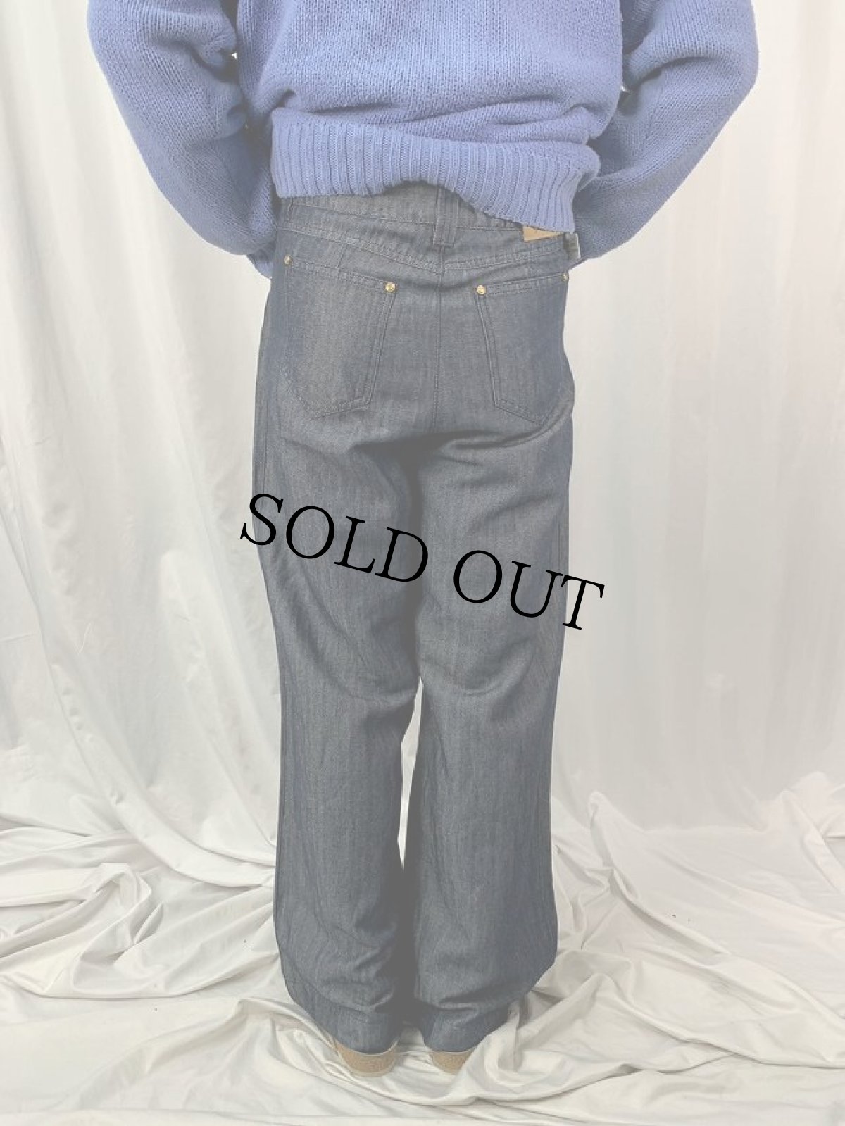 画像4: GIORGIO ARMANI ITALY製 1タック コットンリネン デニムパンツ W33 (4)