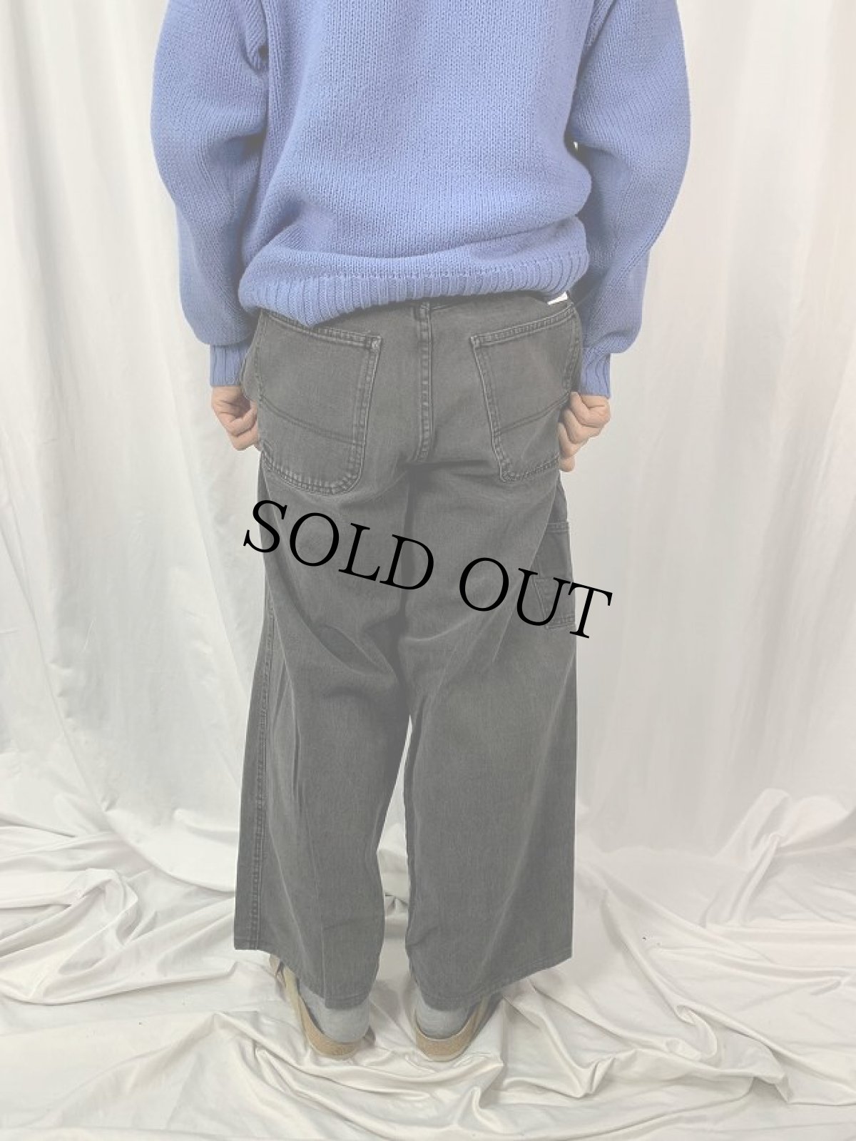 画像4: POLO JEANS CO. RALPH LAUREN ブラックデニムバギーパンツ W35 (4)