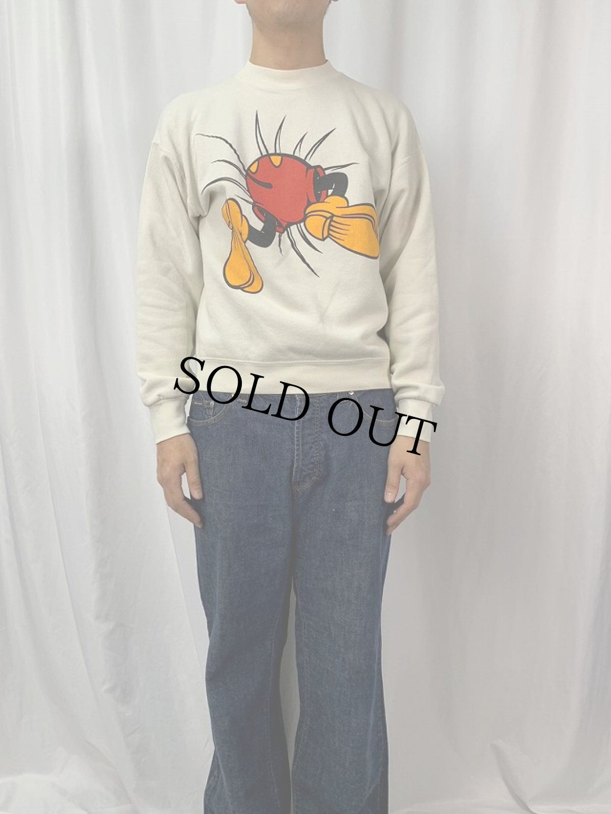 画像2: 90's DISNEY MICKEY MOUSE USA製 キャラクタープリントスウェット L (2)