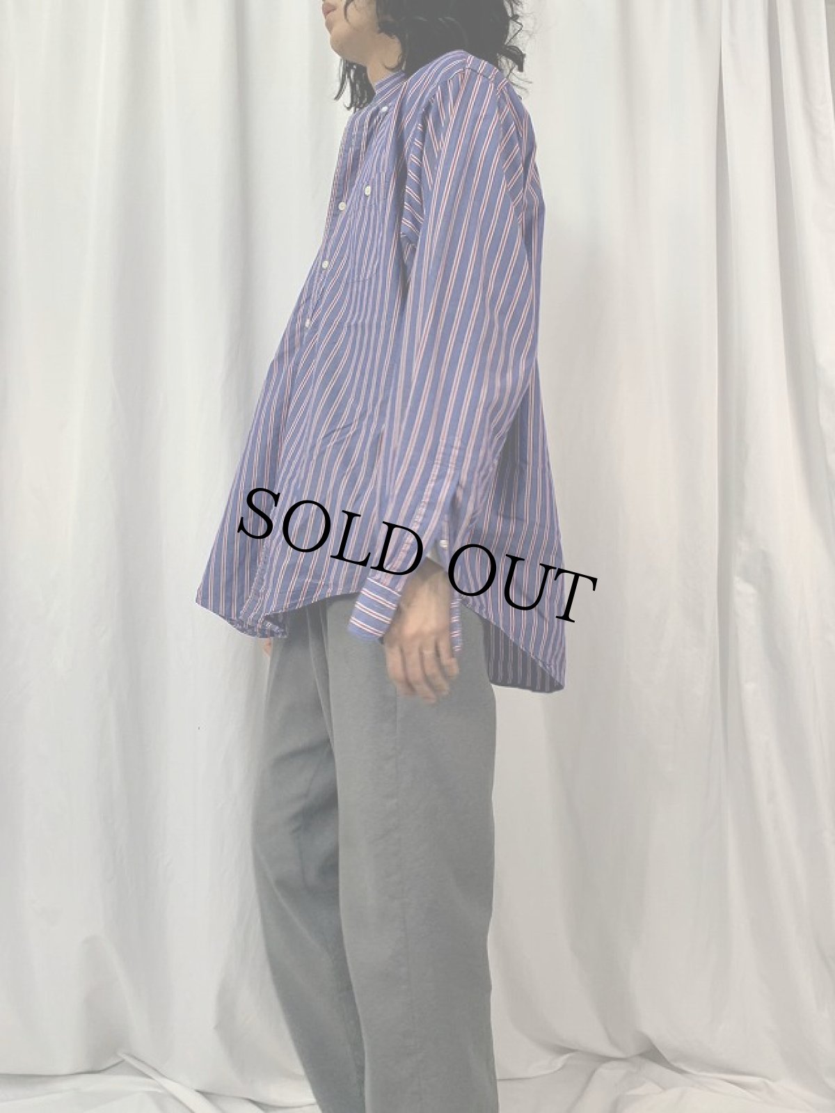 画像3: 90's〜 BROOKS BROTHERS USA製 ストライプ柄 コットンポプリンボタンダウンシャツ SIZE17 1/2-7 (3)