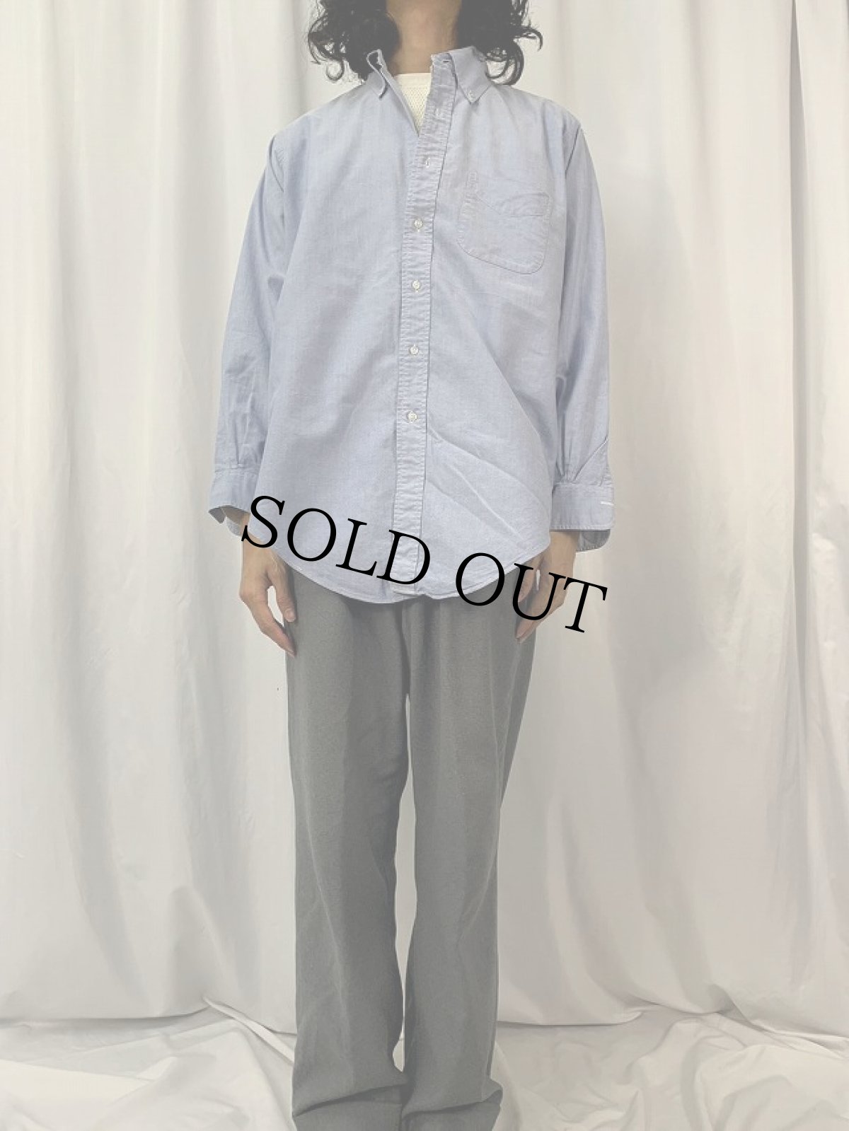 画像2: 80's BROOKS BROTHERS USA製 オックスフォードボタンダウンシャツ SIZE16 1/2-3 (2)